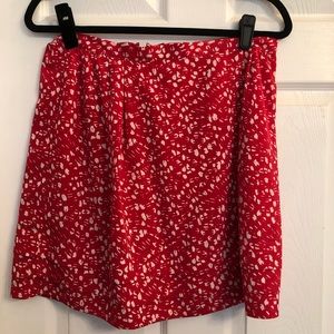 Banana Republic Red and White Skirt